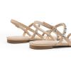 imageDREAM PAIRS Womens Rhinestone Sandals Open Toe Casual Dressy Sparkly Comfortable Flat Summer ShoesNude