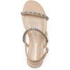 imageDREAM PAIRS Womens Rhinestone Sandals Open Toe Casual Dressy Sparkly Comfortable Flat Summer ShoesNude