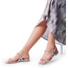 imageDREAM PAIRS Womens Rhinestone Sandals Open Toe Casual Dressy Sparkly Comfortable Flat Summer ShoesSilver