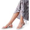 imageDREAM PAIRS Womens Rhinestone Sandals Open Toe Casual Dressy Sparkly Comfortable Flat Summer ShoesWhite
