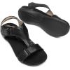imageDREAM PAIRS Womens Sandals Arch Support TStrap Orthopedic Flat Sandals Comfortable Summer ShoesAll Black
