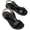 imageDREAM PAIRS Womens Sandals Arch Support TStrap Orthopedic Flat Sandals Comfortable Summer ShoesAll Black