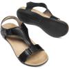 imageDREAM PAIRS Womens Sandals Arch Support TStrap Orthopedic Flat Sandals Comfortable Summer ShoesBlack