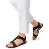 imageDREAM PAIRS Womens Sandals Arch Support TStrap Orthopedic Flat Sandals Comfortable Summer ShoesBlack