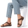 imageDREAM PAIRS Womens Sandals Arch Support TStrap Orthopedic Flat Sandals Comfortable Summer ShoesBrown