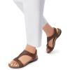 imageDREAM PAIRS Womens Sandals Arch Support TStrap Orthopedic Flat Sandals Comfortable Summer ShoesBrown
