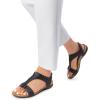 imageDREAM PAIRS Womens Sandals Arch Support TStrap Orthopedic Flat Sandals Comfortable Summer ShoesGrey