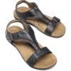 imageDREAM PAIRS Womens Sandals Arch Support TStrap Orthopedic Flat Sandals Comfortable Summer ShoesGrey