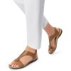 imageDREAM PAIRS Womens Sandals Arch Support TStrap Orthopedic Flat Sandals Comfortable Summer ShoesTan