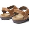 imageDREAM PAIRS Womens Sandals Arch Support TStrap Orthopedic Flat Sandals Comfortable Summer ShoesTan