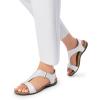 imageDREAM PAIRS Womens Sandals Arch Support TStrap Orthopedic Flat Sandals Comfortable Summer ShoesWhite