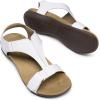 imageDREAM PAIRS Womens Sandals Arch Support TStrap Orthopedic Flat Sandals Comfortable Summer ShoesWhite