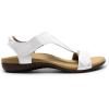 imageDREAM PAIRS Womens Sandals Arch Support TStrap Orthopedic Flat Sandals Comfortable Summer ShoesWhite