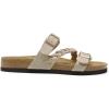 imageDREAM PAIRS Womens Slides Soft Cork Footbed Sandals Comfortable Walking Slipon Flat Sandals Arch Support Adjustable Buckle Braided Straps SlippersBeige