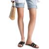 imageDREAM PAIRS Womens Slipon Slides Open Toe Dressy Flat Slide Sandals Fashion Classic Summer Beach SlippersBlack