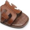 imageDREAM PAIRS Womens Slipon Slides Open Toe Dressy Flat Slide Sandals Fashion Classic Summer Beach SlippersBrownpu