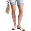 imageDREAM PAIRS Womens Slipon Slides Open Toe Dressy Flat Slide Sandals Fashion Classic Summer Beach SlippersWhite