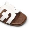 imageDREAM PAIRS Womens Slipon Slides Open Toe Dressy Flat Slide Sandals Fashion Classic Summer Beach SlippersWhite