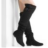 imageDREAM PAIRS Womens Suede Over The Knee Thigh High Winter BootsBlackp
