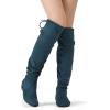 imageDREAM PAIRS Womens Suede Over The Knee Thigh High Winter BootsBlue