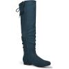 imageDREAM PAIRS Womens Suede Over The Knee Thigh High Winter BootsBlue