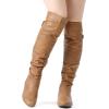 imageDREAM PAIRS Womens Suede Over The Knee Thigh High Winter BootsCamelPu