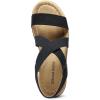 imageDREAM PAIRS Womens Summer Dressy Low Wedge Heels Comfortable Slip on Casual Flat Sandals for Walking VacationBlacksuede