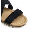 imageDREAM PAIRS Womens Summer Dressy Low Wedge Heels Comfortable Slip on Casual Flat Sandals for Walking VacationBlacksuede