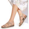 imageDREAM PAIRS Womens Summer Dressy Low Wedge Heels Comfortable Slip on Casual Flat Sandals for Walking VacationNude