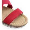 imageDREAM PAIRS Womens Summer Dressy Low Wedge Heels Comfortable Slip on Casual Flat Sandals for Walking VacationRed