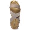 imageDREAM PAIRS Womens Summer Dressy Low Wedge Heels Comfortable Slip on Casual Flat Sandals for Walking VacationTaupe