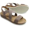 imageDREAM PAIRS Womens Summer Dressy Low Wedge Heels Comfortable Slip on Casual Flat Sandals for Walking VacationTaupe