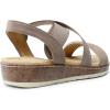 imageDREAM PAIRS Womens Summer Dressy Low Wedge Heels Comfortable Slip on Casual Flat Sandals for Walking VacationTaupe