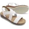 imageDREAM PAIRS Womens Summer Dressy Low Wedge Heels Comfortable Slip on Casual Flat Sandals for Walking VacationWhite