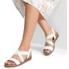 imageDREAM PAIRS Womens Summer Dressy Low Wedge Heels Comfortable Slip on Casual Flat Sandals for Walking VacationWhite