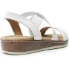 imageDREAM PAIRS Womens Summer Dressy Low Wedge Heels Comfortable Slip on Casual Flat Sandals for Walking VacationWhite