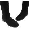 imageDREAM PAIRS Womens Thigh High Boots Low Block Heel Casual Fashion Over the Knee BootsBlacksuede
