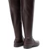 imageDREAM PAIRS Womens Thigh High Boots Low Block Heel Casual Fashion Over the Knee BootsBrownpu