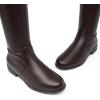 imageDREAM PAIRS Womens Thigh High Boots Low Block Heel Casual Fashion Over the Knee BootsBrownpu