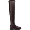 imageDREAM PAIRS Womens Thigh High Boots Low Block Heel Casual Fashion Over the Knee BootsBrownpu
