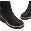 imageDREAM PAIRS Womens Wedge Chelsea Ankle Boots Fashion Round Toe Low Wedge Heel Platform Booties ShoesBlacknubuck