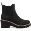 imageDREAM PAIRS Womens Wedge Chelsea Ankle Boots Fashion Round Toe Low Wedge Heel Platform Booties ShoesBlacknubuck