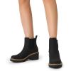 imageDREAM PAIRS Womens Wedge Chelsea Ankle Boots Fashion Round Toe Low Wedge Heel Platform Booties ShoesBlacknubuck