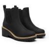 imageDREAM PAIRS Womens Wedge Chelsea Ankle Boots Fashion Round Toe Low Wedge Heel Platform Booties ShoesBlacknubuck