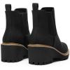 imageDREAM PAIRS Womens Wedge Chelsea Ankle Boots Fashion Round Toe Low Wedge Heel Platform Booties ShoesBlacknubuck