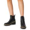 imageDREAM PAIRS Womens Wedge Chelsea Ankle Boots Fashion Round Toe Low Wedge Heel Platform Booties ShoesBlackpu