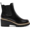 imageDREAM PAIRS Womens Wedge Chelsea Ankle Boots Fashion Round Toe Low Wedge Heel Platform Booties ShoesBlackpu