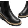 imageDREAM PAIRS Womens Wedge Chelsea Ankle Boots Fashion Round Toe Low Wedge Heel Platform Booties ShoesBlackpu