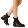 imageDREAM PAIRS Womens Wedge Chelsea Ankle Boots Fashion Round Toe Low Wedge Heel Platform Booties ShoesBlackpu