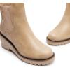 imageDREAM PAIRS Womens Wedge Chelsea Ankle Boots Fashion Round Toe Low Wedge Heel Platform Booties ShoesNudenubuck